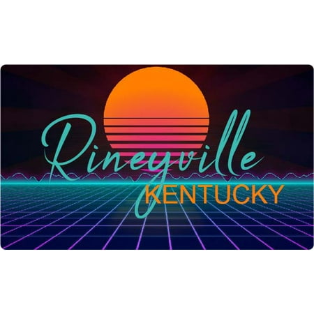 

Rineyville Kentucky 4 X 2.25-Inch Fridge Magnet Retro Neon Design