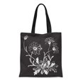 thumbnail image 1 of NUDECOR Toile Sac Fourre-Tout Floraison Prairie Fleur Forme Naturel Contour Floral Blanc Printemps Réutilisable Épaule Épicerie Sacs à Main Sac à Main, 1 of 1