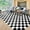 Black & White, variant on Lochas Checkered Area Rugs Checkerboard Rug Plaid Carpet for Living Room Bedroom Home Decor,4'x6',Black&White