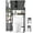 Black, variant on Over The Toilet Storage Cabinet with Doors, Homieasy 7 Tier Bathroom Organizer with Adjustable Shelf and 4 Hooks, Space Saving Rack for Bathroom, Restroom, Laundry