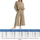 thumbnail image 2 of Pantalones Conjuntos de salón de otoño para mujer Traje casual de 2 piezas con dobladillo con volantes Traje diario de pierna ancha Cgtredaw Caqui M para Mujer, 2 of 6