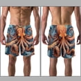 thumbnail image 3 of luoweisi Men's Beach Shorts Quick Dry Swim Trunks with Mesh Lining Octopus 2XL, 3 of 5