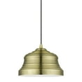 thumbnail image 4 of 55902-01-Livex Lighting-Endicott - 1 Light Bell Pendant In Industrial Style-13 Inches Tall and 10 Inches Wide-Antique Brass Finish    -Traditional, 4 of 13