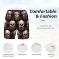 thumbnail image 6 of Picia Butterfly Skull pattern Mens Swim Trunks with Compression Liner Stretch Beach Shorts Quick Dry with Zipper Pockets No-Chafing Board Shorts-X-Large, 6 of 9