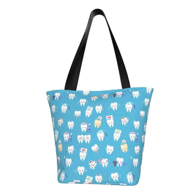 Disketp Healthy And Ill White Teeth for Women’s Casual Shoulder Tote Bag Cross-body Handbags for Shopping, Travel and Daily Use
