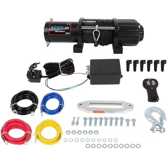 SCITOO ATV UTV Winch With Wireless Remote 6000LBS Heavy-Duty 6000 Lb Synthetic Rope