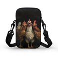 thumbnail image 2 of HELLHERO Three Vocal Chickens Double-layer Shoulder Bag with with Shoulder Strap Polyester 4.33x1.97x7.09 for Men, Women, 2 of 6