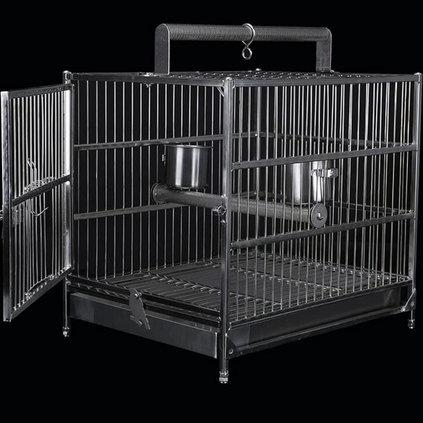 Comedero Colgante De Acero Inoxidable Para Pájaros - 14 Cm, Para Jaulas, Fácil De Limpiar