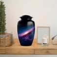 thumbnail image 6 of MUKTIVE Galaxy Funeral Urn for Human Ashes Adult Mom & Dad, Memorial Large Decorative Urns for Couple Ashes, Cremation Urns, Black Burial Urn for Male & Female, 10 Inch, 6 of 7