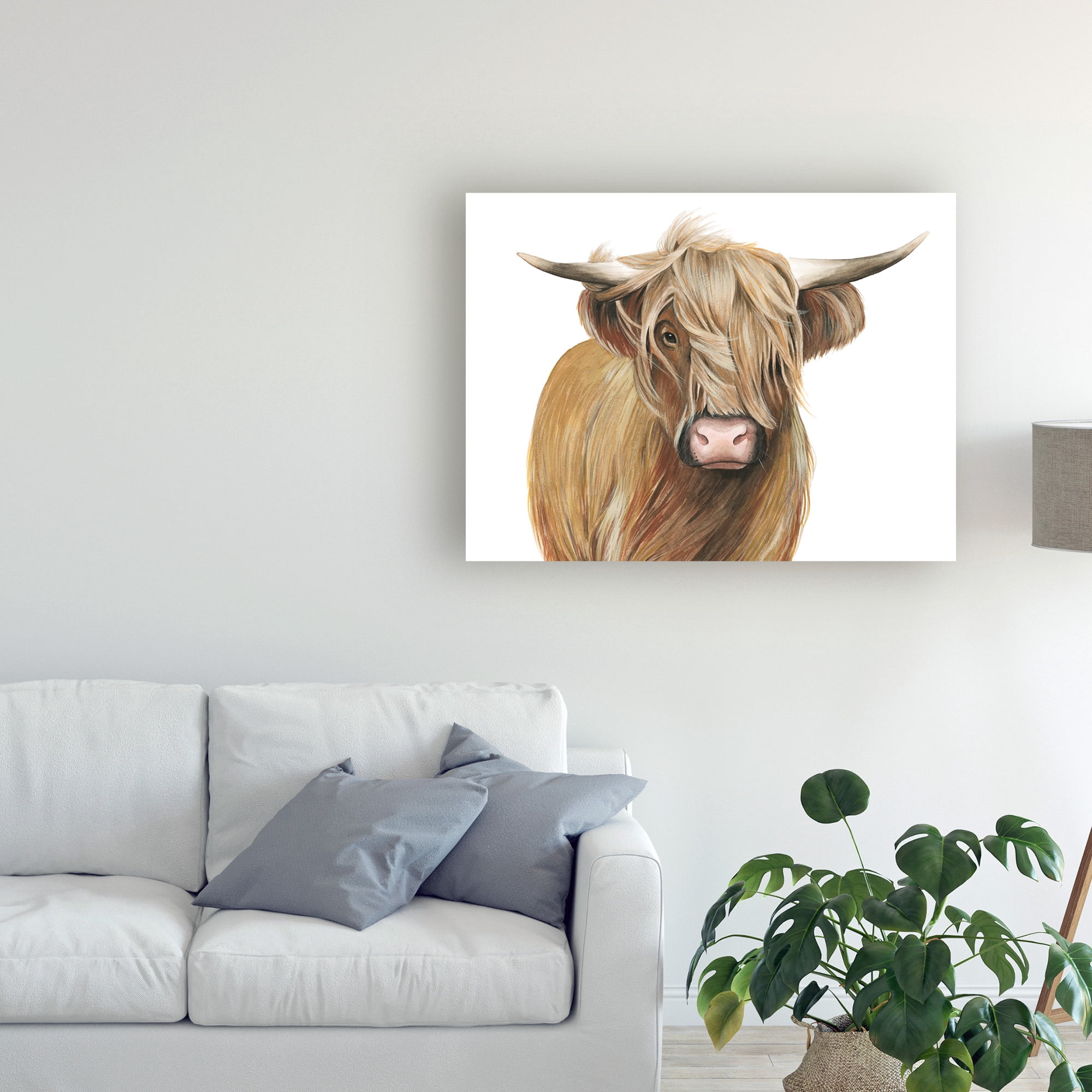 Trademark Fine Art 'Highland Cattle I' Canvas Art by Grace Popp
