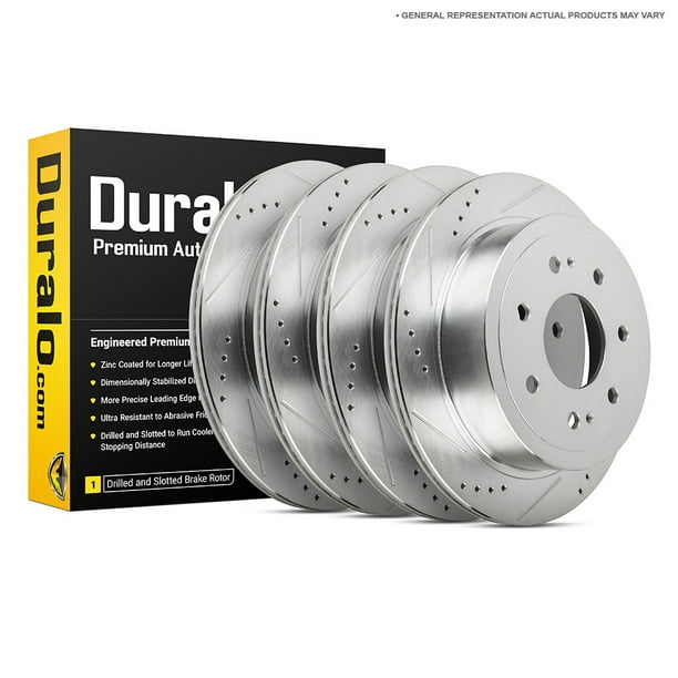 For Ford F150 7-Lug 2009 Drilled Slotted Front Rear Brake Rotors