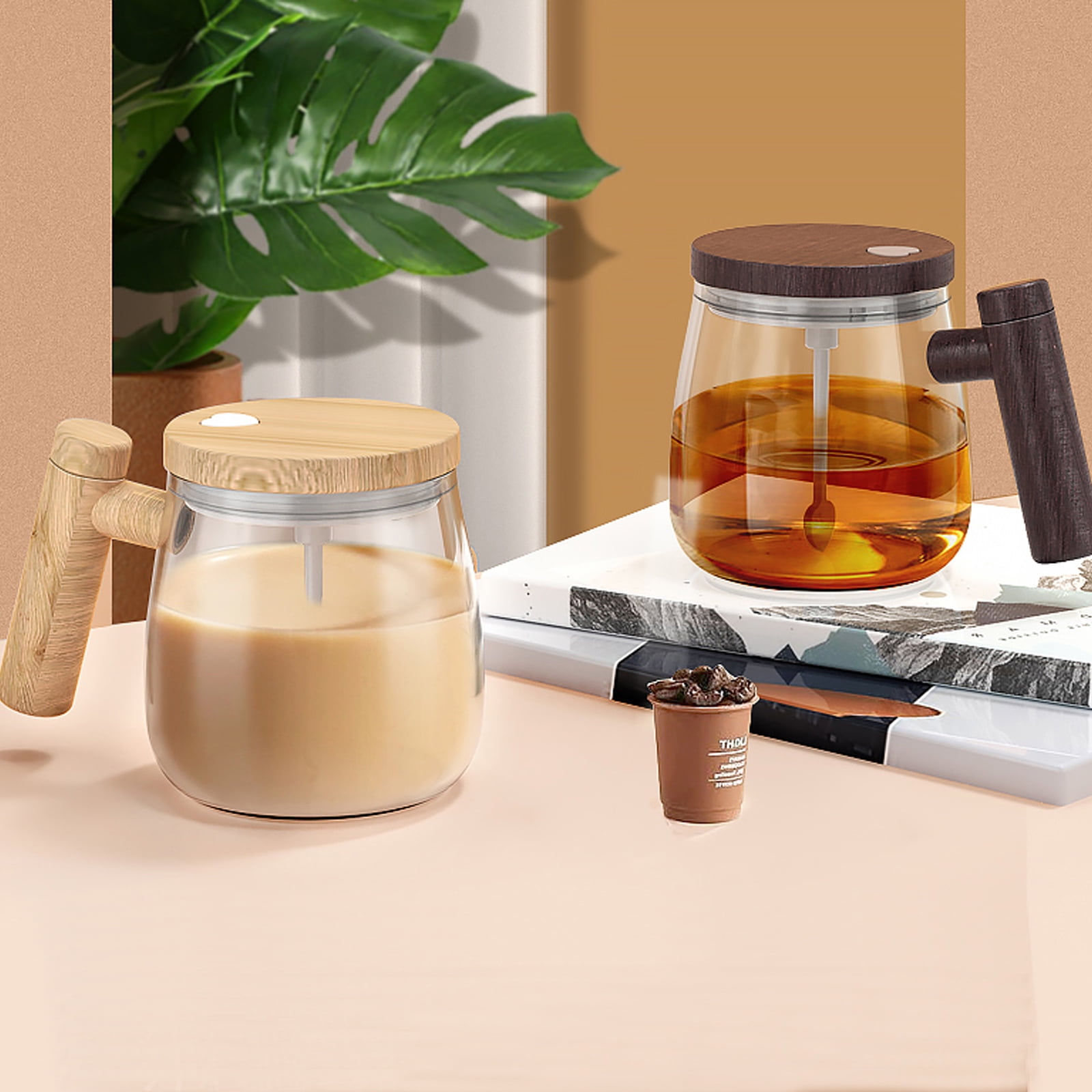 Transparent Cup Body, Fully Automatic Mixing Cup, Portable Lazy Coffee Cup, Electric Cup, Gift Cup, Household Creative High Beauty Breakfast Cup