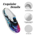 thumbnail image 5 of Yiaed Cool Colorful Wolf Print Slippers Fuzzy Warm Cozy Slippers Non Slip House Slippers For Indoor Outdoor Slippers House Slippers-8, 5 of 7