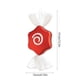 thumbnail image 3 of Colgante de caramelos pintados de rojo y blanco de Navidad | Adorno de plástico duradero para Navidad | Decoración festiva multicolor para eventos de oficina en casa | 1 Pieza | Ligero 110g, 3 of 6