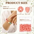 thumbnail image 2 of Uxcell 100 Pcs Coral Flower Beads, 9x6mm Artificial Jasmine Flower Shell Floral Spacer Beads with Transparent Plastic Box for DIY Crafts Accessories, Pink, 2 of 6
