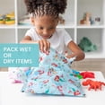 thumbnail image 3 of Waterproof Wet Bag for Baby, Travel, Swim Suit, Cloth Diapers, Pump Parts, Pool, Beach, Gym Clothes, Toiletry, Hook to Stroller, Daycare, Zipper Reusable Wetdry Packing Pouch, Florals Gray, 3 of 5