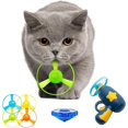 thumbnail image 6 of GZYS  Cat Fetch Toys, Interactive Flying Cat Toy with 20 Flying Propellers, Dog Cat Pet Tracks Chasing Toy for Indoor,Outdoor Cats (Pink + 20 Propellers), 6 of 10