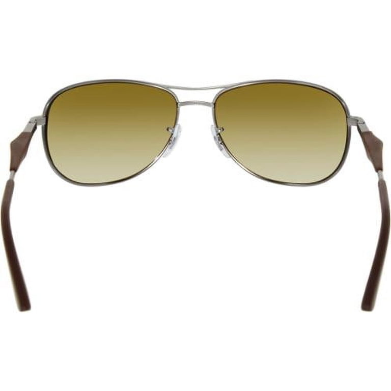 Ray-Ban Men's RB3519 Aviator Sunglasses, Matte Gunmetal/Brown