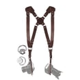 thumbnail image 1 of C Coiro Camera Harness for 2 Cameras â Dual Shoulder Leather Camera Strap â Double Camera Harness for DSLR/SLR, Brown, One Size, 1 of 8