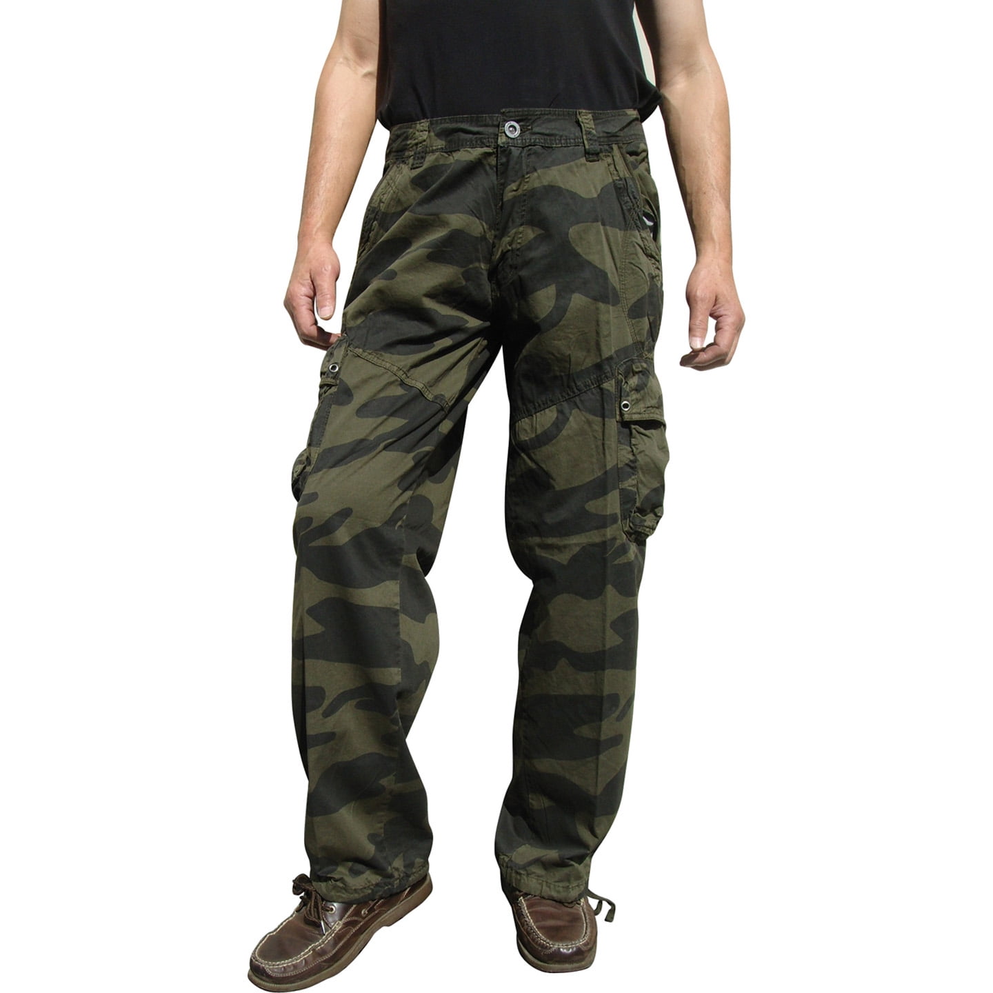 Mens Military-Style Camoflage Cargo 