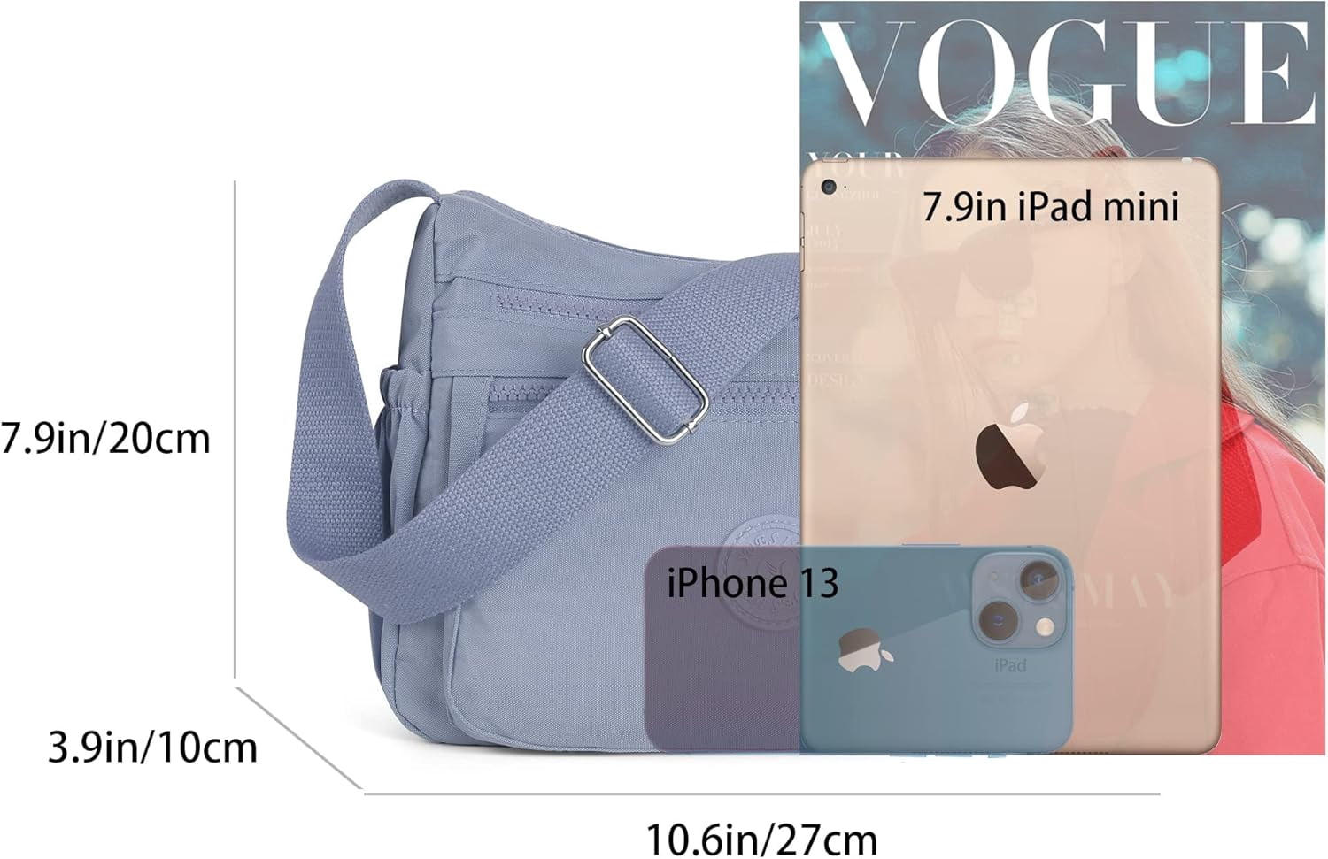 Crossbody Bags for Women Waterproof Tote Bag Casual Nylon Purse Handbag RFID Lightweight Messenger Bag