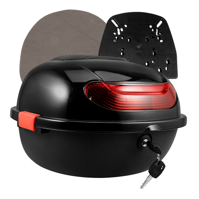 Motorcycle Tail Box Replacement Trunk Motorcycle Top Locking Storage Carrier Case With Backrest