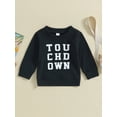 thumbnail image 2 of Bagilaanoe Toddler Baby Boy Casual Sweatshirt Long Sleeve Letter Print Pullover 6M 12M 18M 24M 3T Kids Fall Loose Tee Tops, 2 of 8