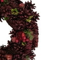 thumbnail image 3 of Northlight Glittered Pinecones, Berries and Ornaments Small Christmas Wreath - 13.5" - Red - Unlit, 3 of 4