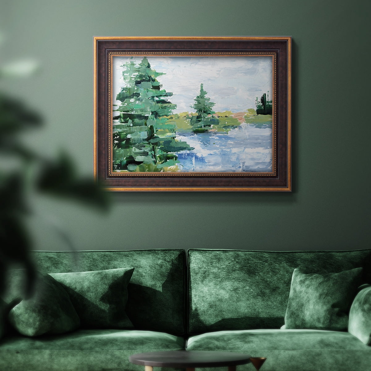 Evergreen Lake I Premium Framed Canvas- Ready to Hang