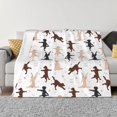 thumbnail image 3 of Throw Blanket for Couch, Labrador Retriever Dog Dance Super Soft Fuzzy Comfy Warm Throw Blanket, Cuteness Lightweight Cozy Plush Flannel Blanket & Throws for Sofa and Bed All Season, 3 of 5
