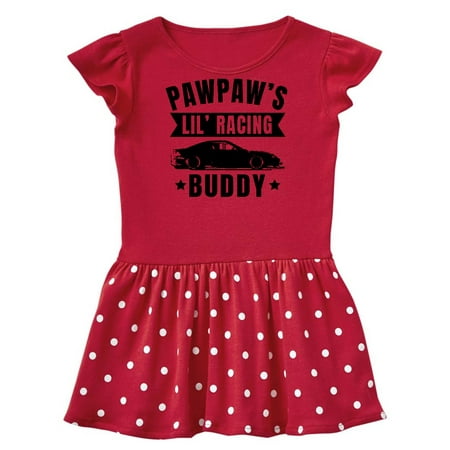 

Inktastic Pawpaw s Lil Racing Buddy with Car Silhouette Gift Baby Girl Dress