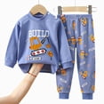 thumbnail image 4 of TOWED22 Infant Toddler Baby Girl Boy Clothes Set 2pcs Long Sleeve Graphic Sweatshirt Tops and Stretchy Pants Fall Winter Outfits Clothing(Sky Blue,3-4 Y), 4 of 4