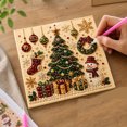 thumbnail image 5 of 2026 Christmas Pearl Art Wall Decor 8x8 inch, Window Framed Christmas DIY Pearl Bead Painting Kits for Adult, Christmas Party Decorations for Home Wall Decor, 5 of 7