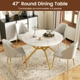 thumbnail image 4 of Gymax Folding Dining Table 47'' Extendable Round Kitchen Table w/Drop Leaves for Home White, 4 of 10