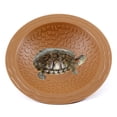 thumbnail image 1 of Piscina de baño de tortuga, plato de agua de tortuga, decoraciones de baño de tortuga, tazón de baño de agua de tortuga para suministros de mascotas de tortuga ranas gecko Amarillo parduzco, 1 of 8