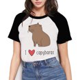 thumbnail image 3 of Camiseta de capibara para mujer, camisetas Kawaii, camiseta divertida de Capibara, camisetas Harajuku, ropa femenina, moda kawaii Y2k 90s, 3 of 5