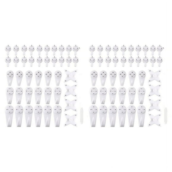 210 Pack Picture Hangers for Hard Wall Concrete Hanging Photo Frames Drywall Hook Art Painting Display Hangers Clock