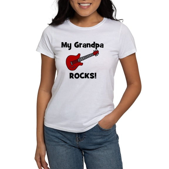 CafePress - My Grandpa Rocks! (Guitar) Women's T Shirt - Women's Classic T-Shirt