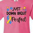 thumbnail image 4 of Inktastic Just Down RIght Perfect Down Syndrome Awareness Ribbon Youth T-Shirt, 4 of 5