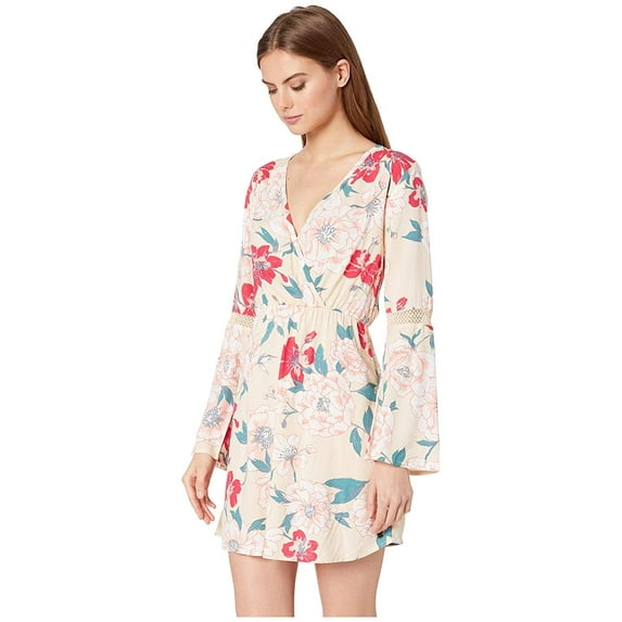 Roxy Crochet Heart Woven Dress Ivory Cream New Flowers