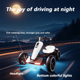 thumbnail image 3 of Conchico 12V Electric Pedal Go Kart for Kids, Foldable Go Cart with Adjustable Seat for Kids Aged 3-6 Years Old, White, 3 of 8