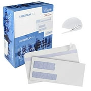 500 count #9 Flip and SELF SEAL Business Double Window Security Envelopes-Designed and used for Quickbooks Invoices and Business Statements 3 7/8" X 8 7/8" plus free letter opener