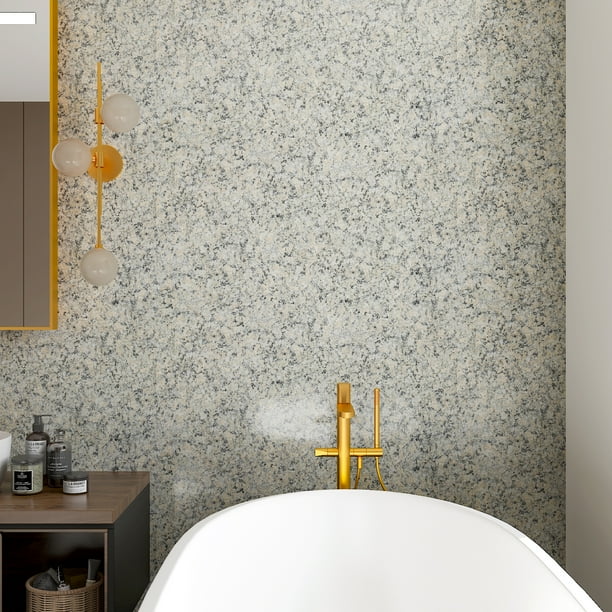CRE8TIVE Granite Wallpaper Peel and Stick Countertops 24"x118" Self Adhesive Grey Granite Contact Paper Marble Waterproof Removable Decorative Vinyl Film for Kitchen Bathroom Cabinets Table Decor
