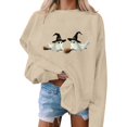 thumbnail image 6 of Wiyuqeen Halloween Ghost Sweatshirts for Women Round Neck Long Sleeve Casaul Loose Pullover Lightweight Gnome Graphic Sweat Shirts, 6 of 6