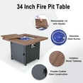 thumbnail image 3 of Sophia & William 5-Piece Outdoor Patio Dining Set 50,000 BTU Fire Pit Table and Cushioned Swivel Chairs, 3 of 11