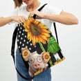 thumbnail image 3 of Xoenoiee American Flag Print Drawstring Backpack for Men Women, Pig Sunflower Waterproof Gym Bag Sackpack Sports Bag Draw String Backpacks for Cycling Basketball Soccer Yoga, 3 of 8