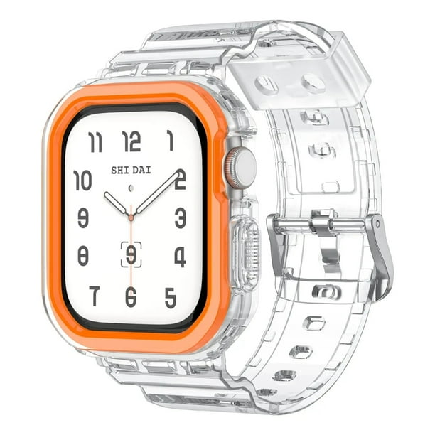 Correa de Silicona Transparente para Apple Watch Serie 10, 42/46mm