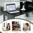 thumbnail image 4 of Patiojoy Folding Wall-Mounted Desk Convertible Computer Desk Floating Desk Storage Bookcases Adjustable Shelves Black, 4 of 9