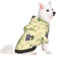 thumbnail image 2 of Fotbe Green And Purple Grapes Sudadera con Estampado para Perros Pequeños – Suéter con Capucha para Mascotas, Tela Suave de Forro Polar con Bolsillo-XX-Large, 2 of 7