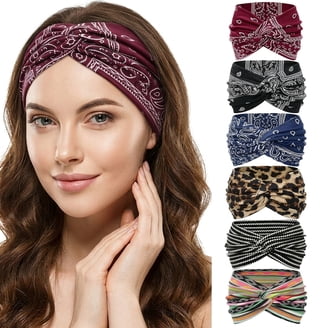 6 Pack Hair Scarf‎ Headband for Women Tobeffect 8 Pack Boho Hair Scarves Headband Set with Hair  main image 2